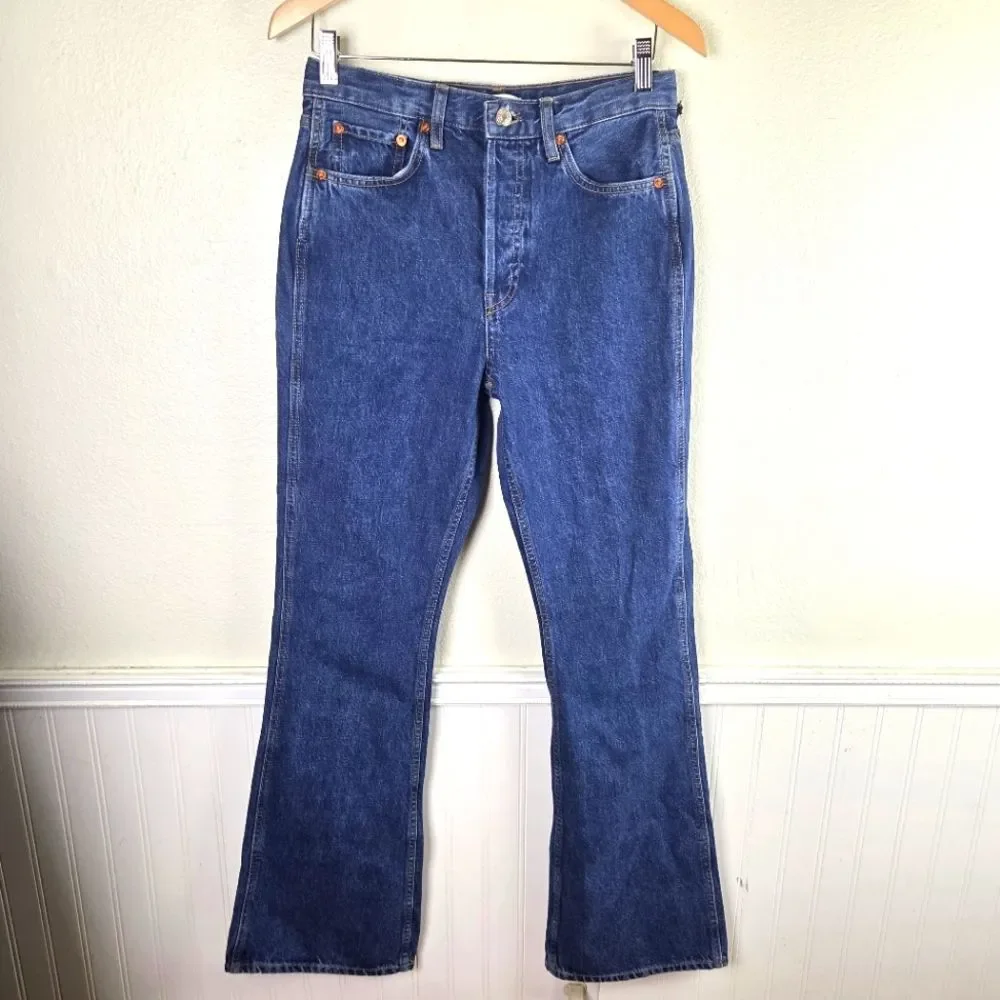 Women's Re/Done NWT The Riding Jean  Classic Bootcut Blue Denim Jeans Size 27